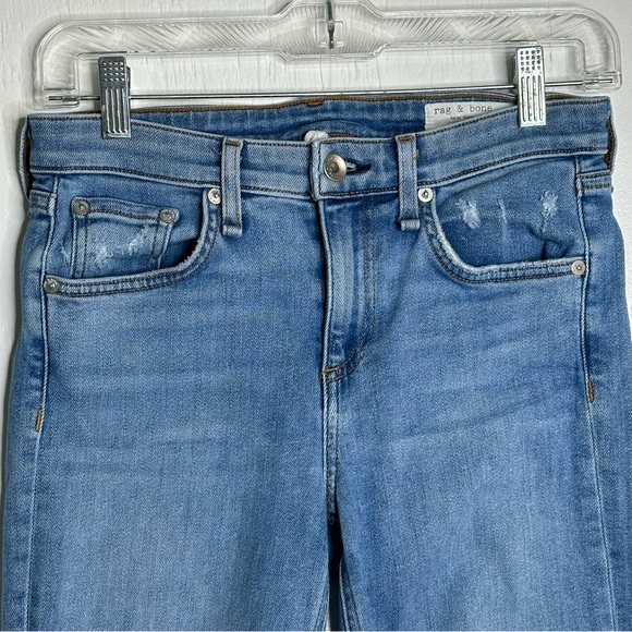 Rag & Bone Jeans Women Size 26 Cate Mid Rise Skinny Valley line Blue Denim - Picture 3 of 12